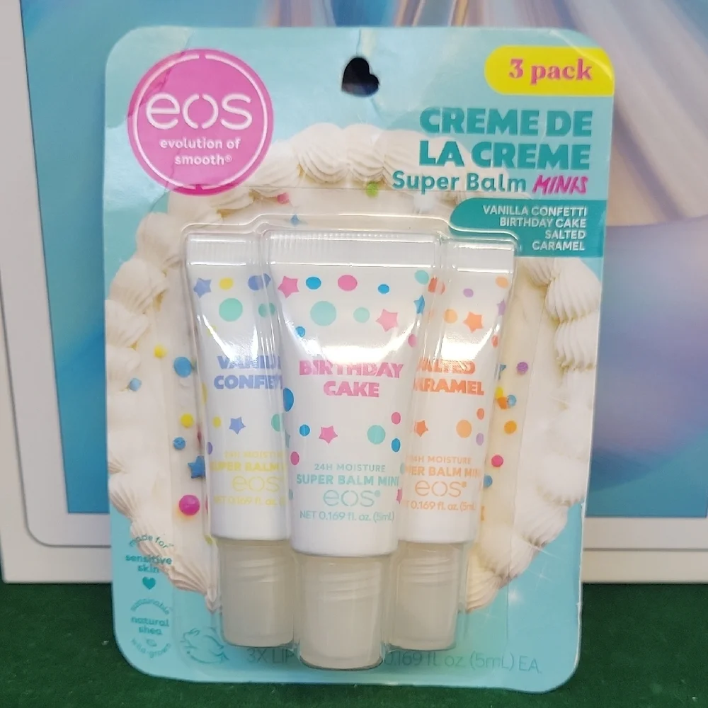 EOS Creme de la Creme Super Balm Minis - 3 Pack New Sealed Package